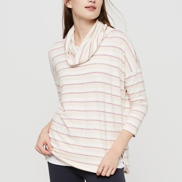 Lou & Grey Striped Signature soft Cowl Tunic sz XS - Picture 1 of 10